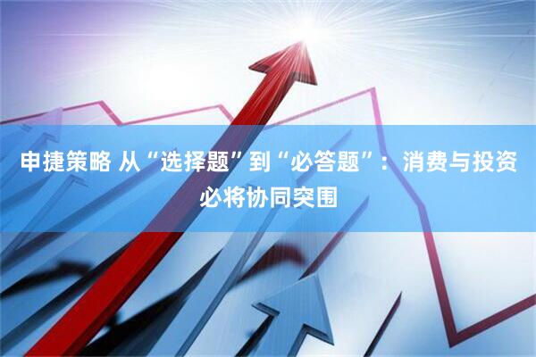 申捷策略 从“选择题”到“必答题”：消费与投资必将协同突围